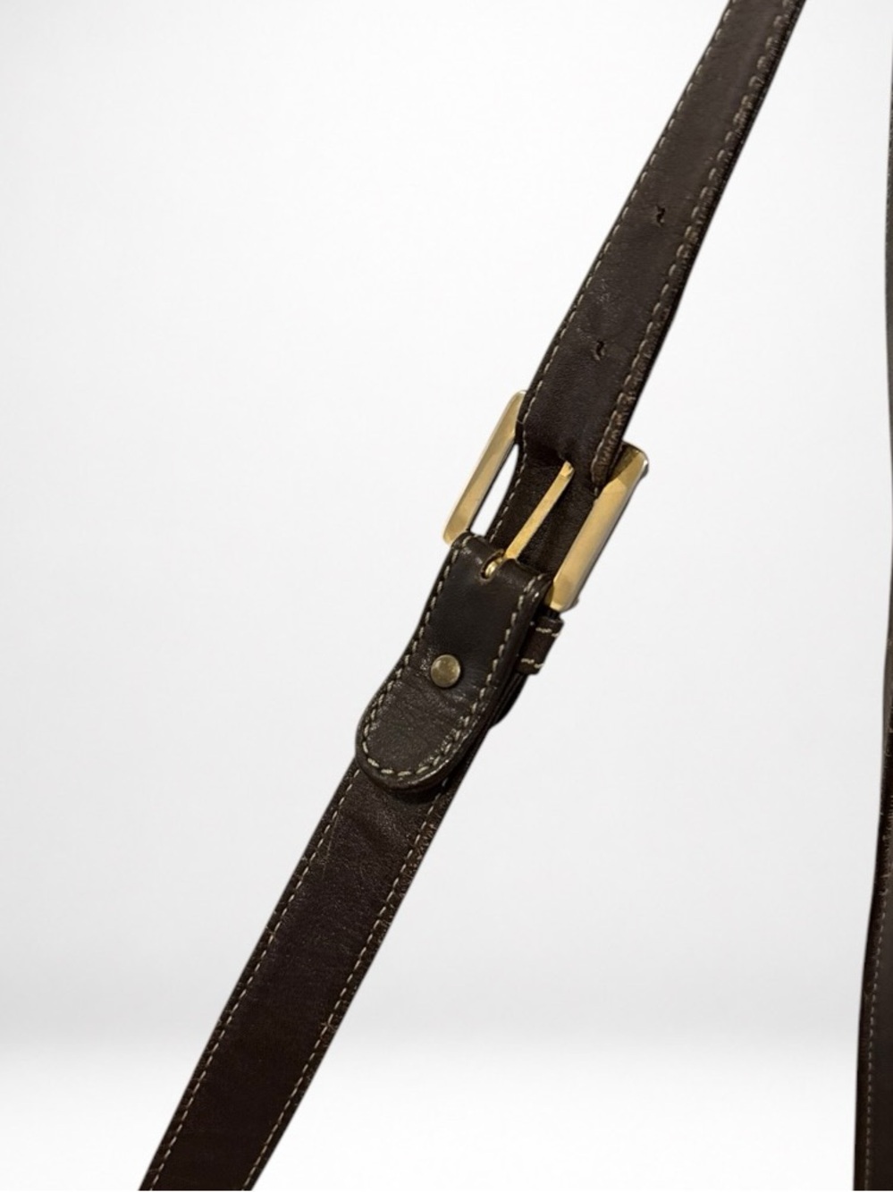 SOLD Loewe Suede Leather Crossbody Shoulder Bag Brown Anagram Logo Vintage - Picture 13 of 13